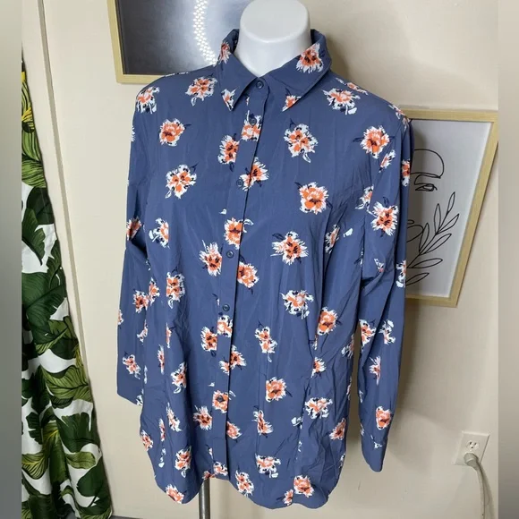 Duluth Women's Flex Sidewinder Long Sleeve Button Down Outdoor Gardener Blouse - Picture 4 of 15